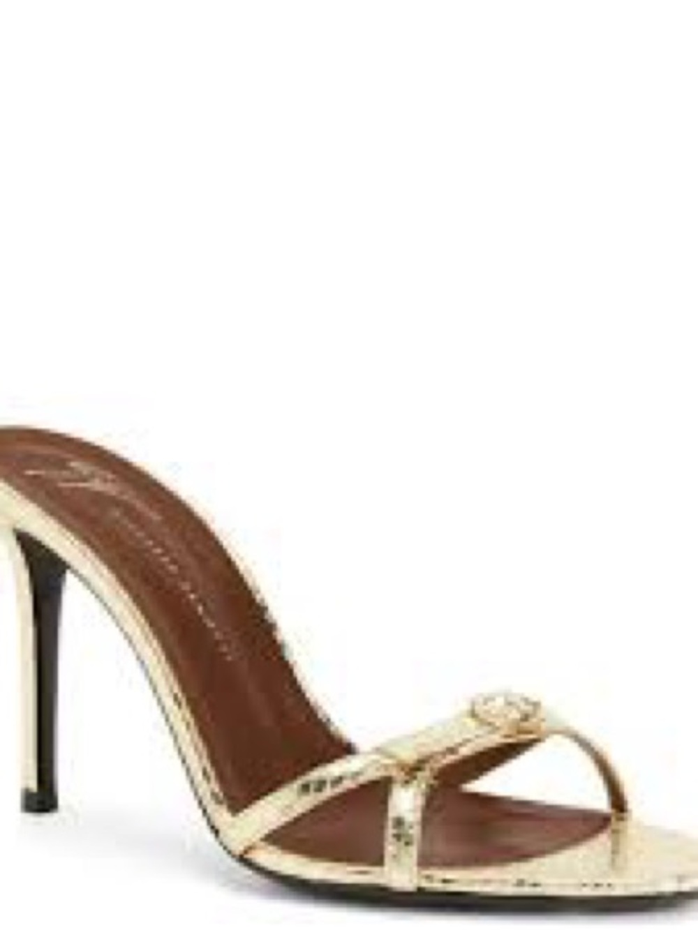 Giuseppe Zanotti Metallic Gold Strappy Stiletto Sandals - Picture 2 of 8